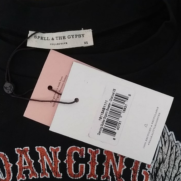 Dancing Outlaw Organic Sloppy Joe Sweater Spell Designs XS Cotton Tee - Picture 14 of 16